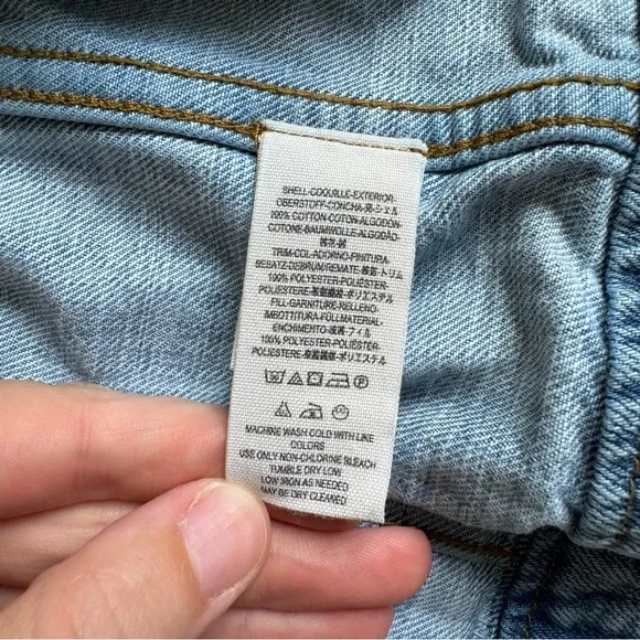 Free People Paisley Quilted Denim Jacket - Picture 8 of 9